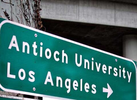 Road Sign for Antioch University Los Angeloes