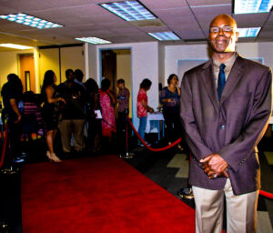 Person on red carpet