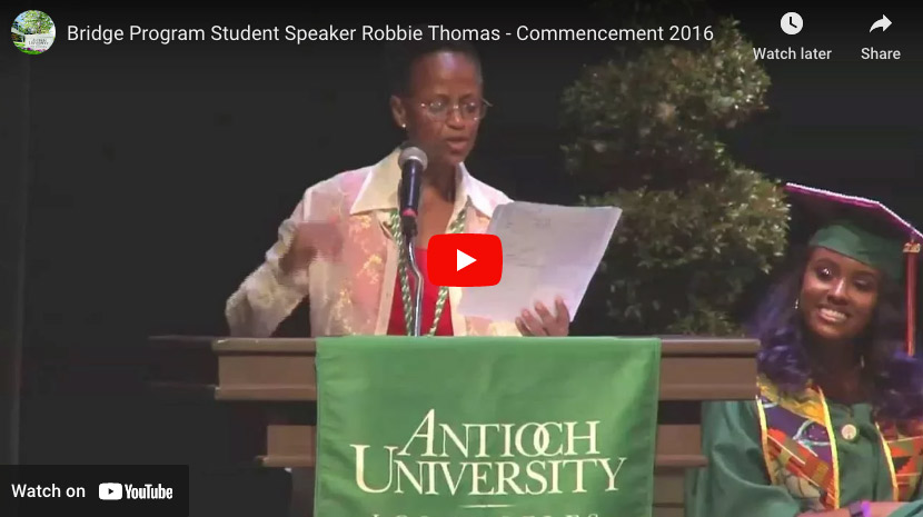 Bridge Program Student Speaker Robbie Thomas - Commencement 2016